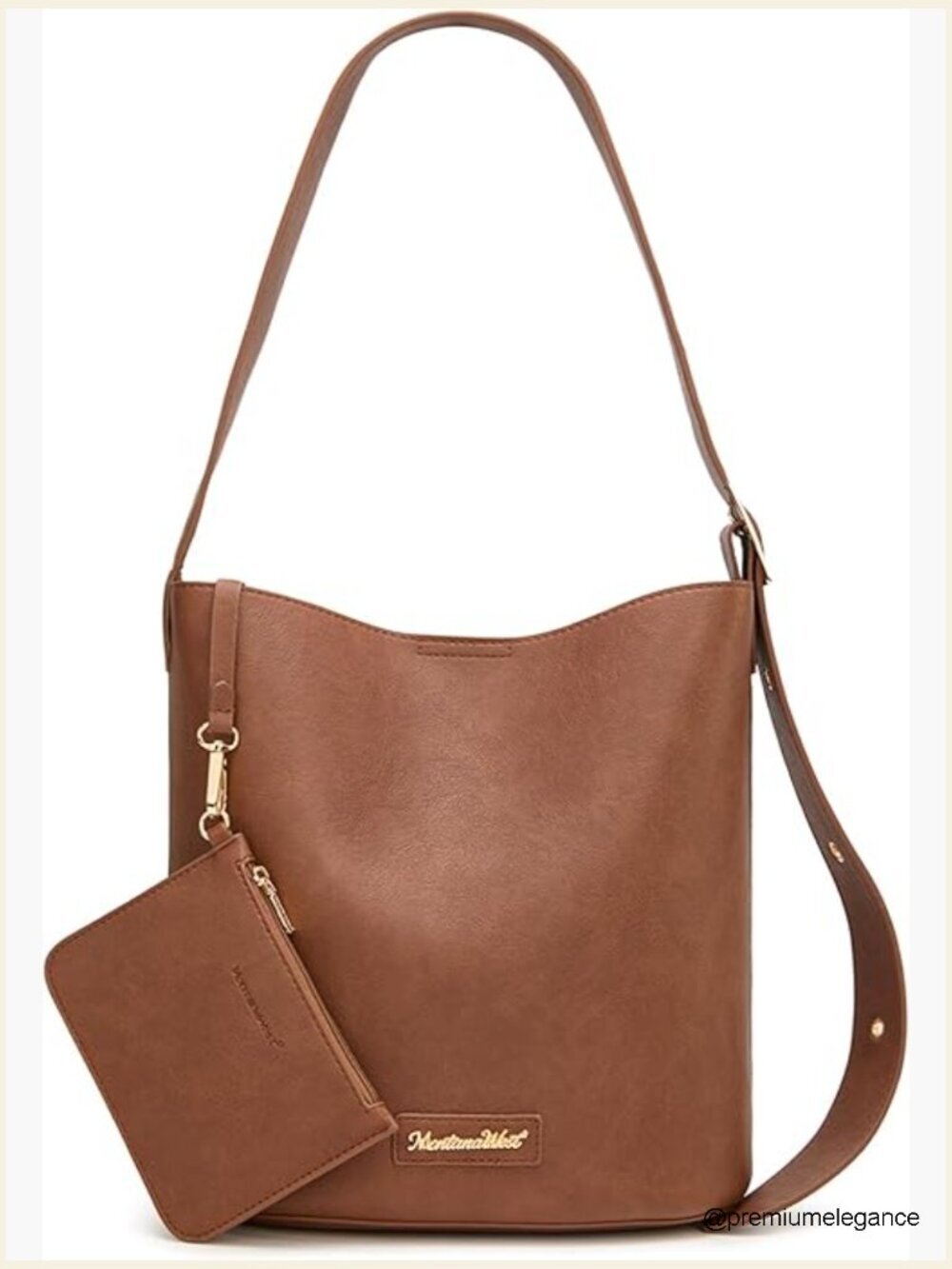 Medium Hobo Bag with Coin Purse, Soft PU Leather, Adjustable Strap, Magnetic